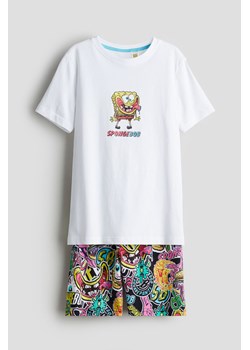 H & M - Piżama z T-shirtem i szortami - Biały ze sklepu H&M w kategorii Piżamy dziecięce - zdjęcie 170740109
