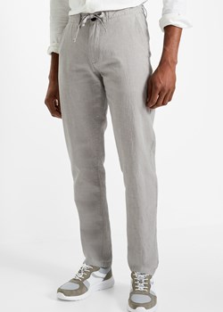 Spodnie chino Regular Fit Straight, z materiału z domieszką lnu ze sklepu bonprix w kategorii Spodnie męskie - zdjęcie 170741416