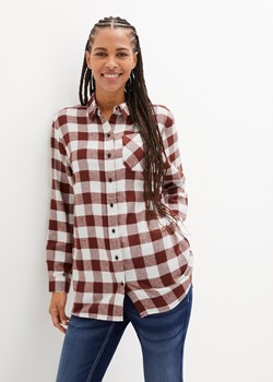 Długa bluzka flanelowa ze sklepu bonprix w kategorii Koszule damskie - zdjęcie 170741785