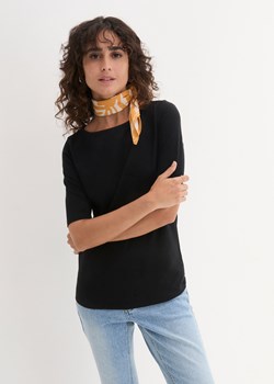 Shirt z dekoltem w łódkę, krótki rękaw ze sklepu bonprix w kategorii Bluzki damskie - zdjęcie 170742399