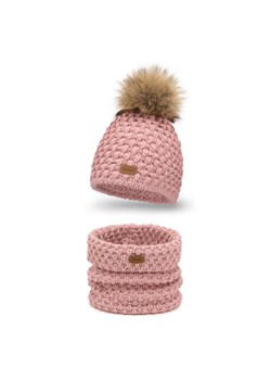Zimowy komplet damski, czapka i komin ze sklepu JK-Collection w kategorii Komplety czapka i szalik damskie - zdjęcie 170743529