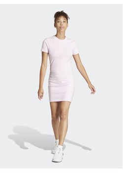 adidas Sukienka codzienna Print IS4280 Różowy Slim Fit ze sklepu MODIVO w kategorii Sukienki - zdjęcie 170743957