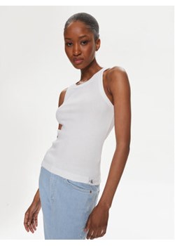 Calvin Klein Jeans Top Variegated J20J223104 Biały Slim Fit ze sklepu MODIVO w kategorii Jeansy damskie - zdjęcie 170744047