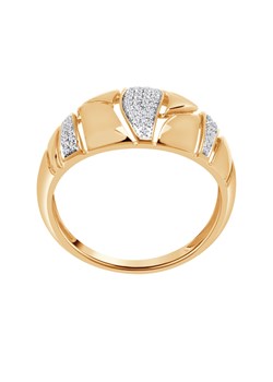 Pierścionek złoty z diamentami ze sklepu YES.pl w kategorii Pierścionki - zdjęcie 170745386