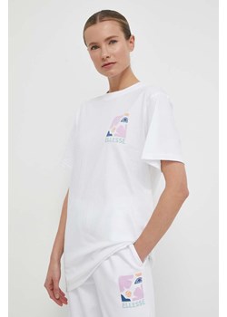 Ellesse t-shirt bawełniany Fortunata T-Shirt damski kolor biały SGV20246 ze sklepu ANSWEAR.com w kategorii Bluzki damskie - zdjęcie 170745685