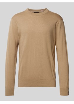 Sweter z dzianiny z detalem z logo ze sklepu Peek&Cloppenburg  w kategorii Swetry męskie - zdjęcie 170749207