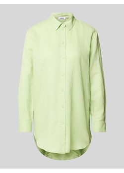 Bluzka lniana z listwą guzikową na całej długości ze sklepu Peek&Cloppenburg  w kategorii Koszule damskie - zdjęcie 170749289