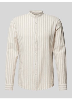 Koszula casualowa o kroju tailored fit ze wzorem w paski ze sklepu Peek&Cloppenburg  w kategorii Koszule męskie - zdjęcie 170749485