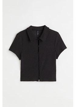 H & M - Krótki top - Czarny ze sklepu H&M w kategorii Bluzki damskie - zdjęcie 170749957