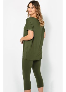 Piżama damska khaki na krótki rękaw i 3/4 spodnie Natura, Kolor khaki, Rozmiar S, Italian Fashion ze sklepu Primodo w kategorii Piżamy damskie - zdjęcie 170750787