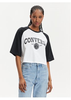 Converse T-Shirt Retro 10026050-A01 Biały Relaxed Fit ze sklepu MODIVO w kategorii Bluzki damskie - zdjęcie 170752246