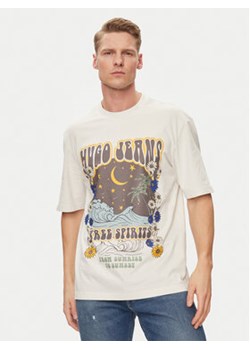 Hugo T-Shirt Nirito 50513199 Écru Regular Fit ze sklepu MODIVO w kategorii T-shirty męskie - zdjęcie 170752695