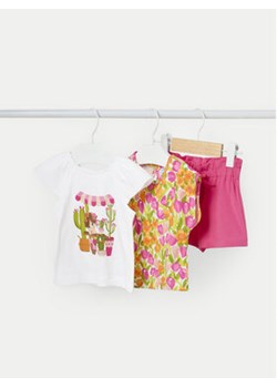 Mayoral Komplet 2 t-shirtów i spodenek 01229 Różowy Regular Fit ze sklepu MODIVO w kategorii Komplety niemowlęce - zdjęcie 170752996