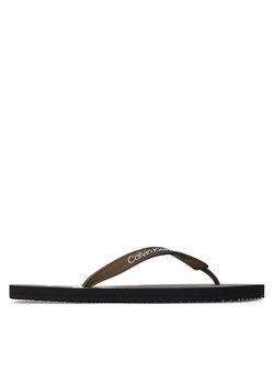 Japonki Calvin Klein Jeans Beach Sandal Glossy YM0YM00952 Black/Grey 0GM ze sklepu eobuwie.pl w kategorii Klapki męskie - zdjęcie 170753938