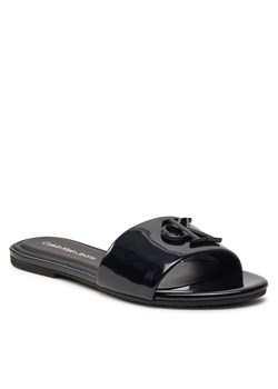 Klapki Calvin Klein Jeans Flat Sandal Slide Mg Met YW0YW01348 Black BEH ze sklepu eobuwie.pl w kategorii Klapki damskie - zdjęcie 170754188