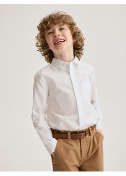 Reserved - Bawełniania koszula - biały ze sklepu Reserved w kategorii Koszule chłopięce - zdjęcie 170756649