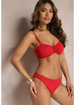 Czerwone Bikini Dwuczęściowe Biustonosz z Metaliczną Wstawką i Majtki Elastyczne Adrastea ze sklepu Renee odzież w kategorii Stroje kąpielowe - zdjęcie 170758578