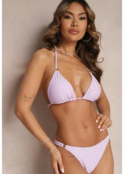 Fioletowe Bikini 2-Częściowe Majtki Figi i Biustonosz Wiązany na Plecach Calix ze sklepu Renee odzież w kategorii Stroje kąpielowe - zdjęcie 170758626