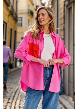 Koszula oversize Pink Fusion XS ze sklepu NAOKO w kategorii Koszule damskie - zdjęcie 170766039