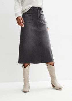 Spódnica dżinsowa midi ze sklepu bonprix w kategorii Spódnice - zdjęcie 170766756