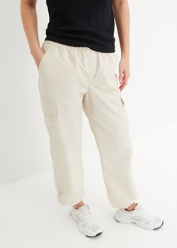 Luźniejsze spodnie bojówki z tunelem w dolnej części nogawek ze sklepu bonprix w kategorii Spodnie damskie - zdjęcie 170766789
