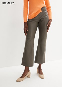 Spodnie ze skóry nappa, dł. do kostki ze sklepu bonprix w kategorii Spodnie damskie - zdjęcie 170766867