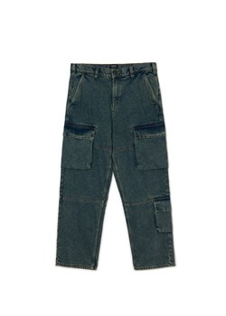 Cropp - Ciemnoniebieskie jeansy wide leg - niebieski ze sklepu Cropp w kategorii Jeansy męskie - zdjęcie 170767027
