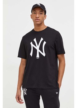 New Era t-shirt bawełniany kolor czarny z nadrukiem NEW YORK YANKEES ze sklepu PRM w kategorii T-shirty męskie - zdjęcie 170769508