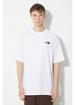 The North Face t-shirt bawełniany M S/S Essential Oversize Tee męski kolor biały z aplikacją NF0A87NRFN41 ze sklepu PRM w kategorii T-shirty męskie - zdjęcie 170770348