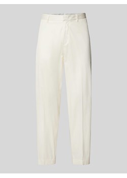 Spodnie materiałowe o kroju regular fit z kantami ze sklepu Peek&Cloppenburg  w kategorii Spodnie męskie - zdjęcie 170771899