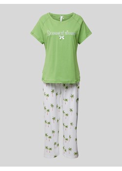 Piżama z wyhaftowanym napisem model ‘Capri’ ze sklepu Peek&Cloppenburg  w kategorii Piżamy damskie - zdjęcie 170771938