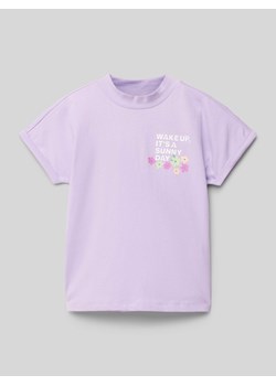 T-shirt z nadrukiem z napisem i motywem ze sklepu Peek&Cloppenburg  w kategorii Bluzki dziewczęce - zdjęcie 170771946