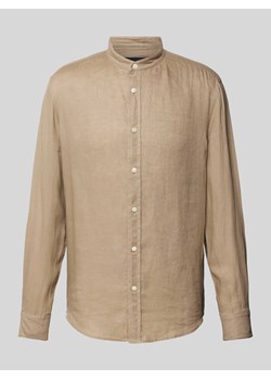 Koszula lniana o kroju regular fit ze stójką model ‘TAROK’ ze sklepu Peek&Cloppenburg  w kategorii Koszule męskie - zdjęcie 170771999