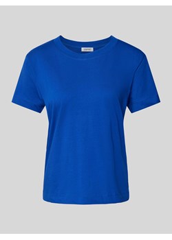 T-shirt z prążkowanym okrągłym dekoltem ze sklepu Peek&Cloppenburg  w kategorii Bluzki damskie - zdjęcie 170772056