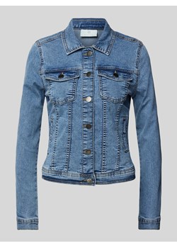 Kurtka jeansowa z nakładanymi kieszeniami z patką na piersi model ‘vicky’ ze sklepu Peek&Cloppenburg  w kategorii Kurtki damskie - zdjęcie 170772186