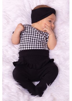 Półśpioch bawełniany dla dziewczynki czarny ze sklepu 5.10.15 w kategorii Spodnie i półśpiochy - zdjęcie 170772428