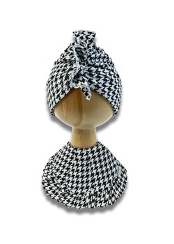 Komplet bawełniany dla dziewczynki czapka i apaszka ze sklepu 5.10.15 w kategorii Czapki dziecięce - zdjęcie 170772455