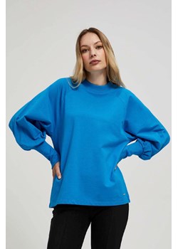 Niebieska damska bluza z bufiastymi rękawami ze sklepu 5.10.15 w kategorii Bluzy damskie - zdjęcie 170772509