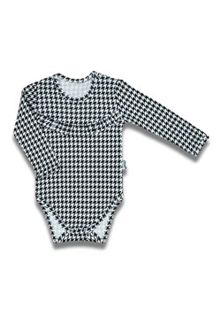 Body bawełniane dla dziewczynki z długim rękawem w kratkę ze sklepu 5.10.15 w kategorii Body niemowlęce - zdjęcie 170772539