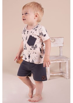Bawełniany komplet chłopięcy bluzka z krótkim rękawem i spodenki ze sklepu 5.10.15 w kategorii Komplety chłopięce - zdjęcie 170772736