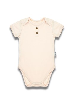 Bawełniane beżowe body chłopięce z krótkim rękawem ze sklepu 5.10.15 w kategorii Body niemowlęce - zdjęcie 170772746