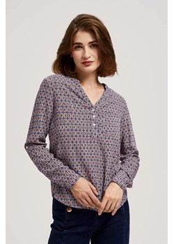 Damska koszula z długim rękawem w serek z wiskozy ze sklepu 5.10.15 w kategorii Bluzki damskie - zdjęcie 170772777