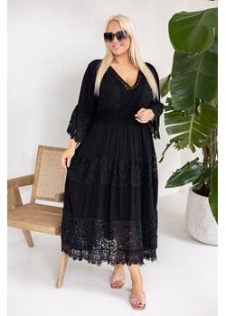 Czarna Sukienka koronkowa GASPI ze sklepu TONO w kategorii Sukienki - zdjęcie 170772876
