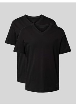 T-shirt z dekoltem w serek w zestawie 2 szt. ze sklepu Peek&Cloppenburg  w kategorii Podkoszulki męskie - zdjęcie 170778497