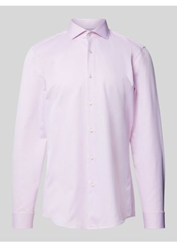 Koszula biznesowa o kroju slim fit z fakturowanym wzorem model ‘Hank’ ze sklepu Peek&Cloppenburg  w kategorii Koszule męskie - zdjęcie 170778616