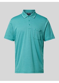 Koszulka polo o kroju regular fit ze wzorem na całej powierzchni ze sklepu Peek&Cloppenburg  w kategorii T-shirty męskie - zdjęcie 170778738
