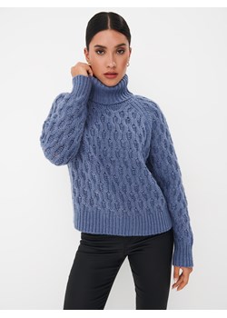 Mohito - Niebieski sweter z golfem - błękitny ze sklepu Mohito w kategorii Swetry damskie - zdjęcie 170778965
