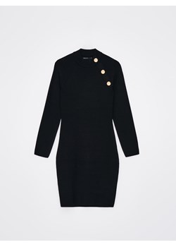 Mohito - Swetrowa czarna sukienka mini - czarny ze sklepu Mohito w kategorii Sukienki - zdjęcie 170779285