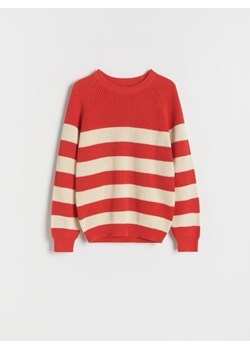 Reserved - Sweter w paski - czerwony ze sklepu Reserved w kategorii Swetry chłopięce - zdjęcie 170779958
