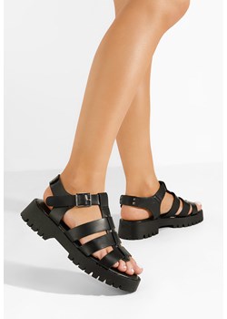 Czarne sandały damskie Laurie ze sklepu Zapatos w kategorii Sandały damskie - zdjęcie 170781659